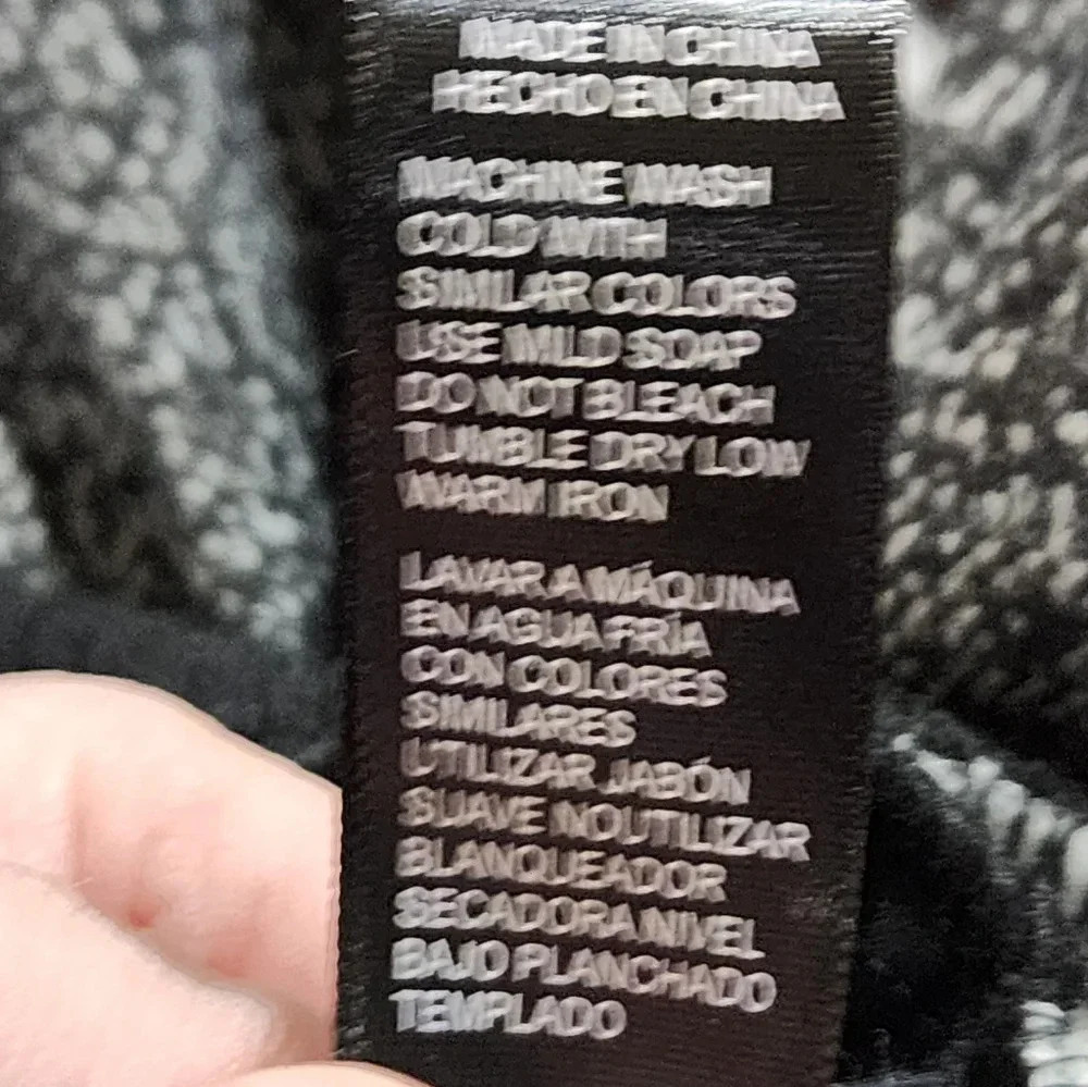 Ambiance Jacket Gray Black Women's Large Cotton Blend Full Zip 4 Pockets - Picture 10 of 10